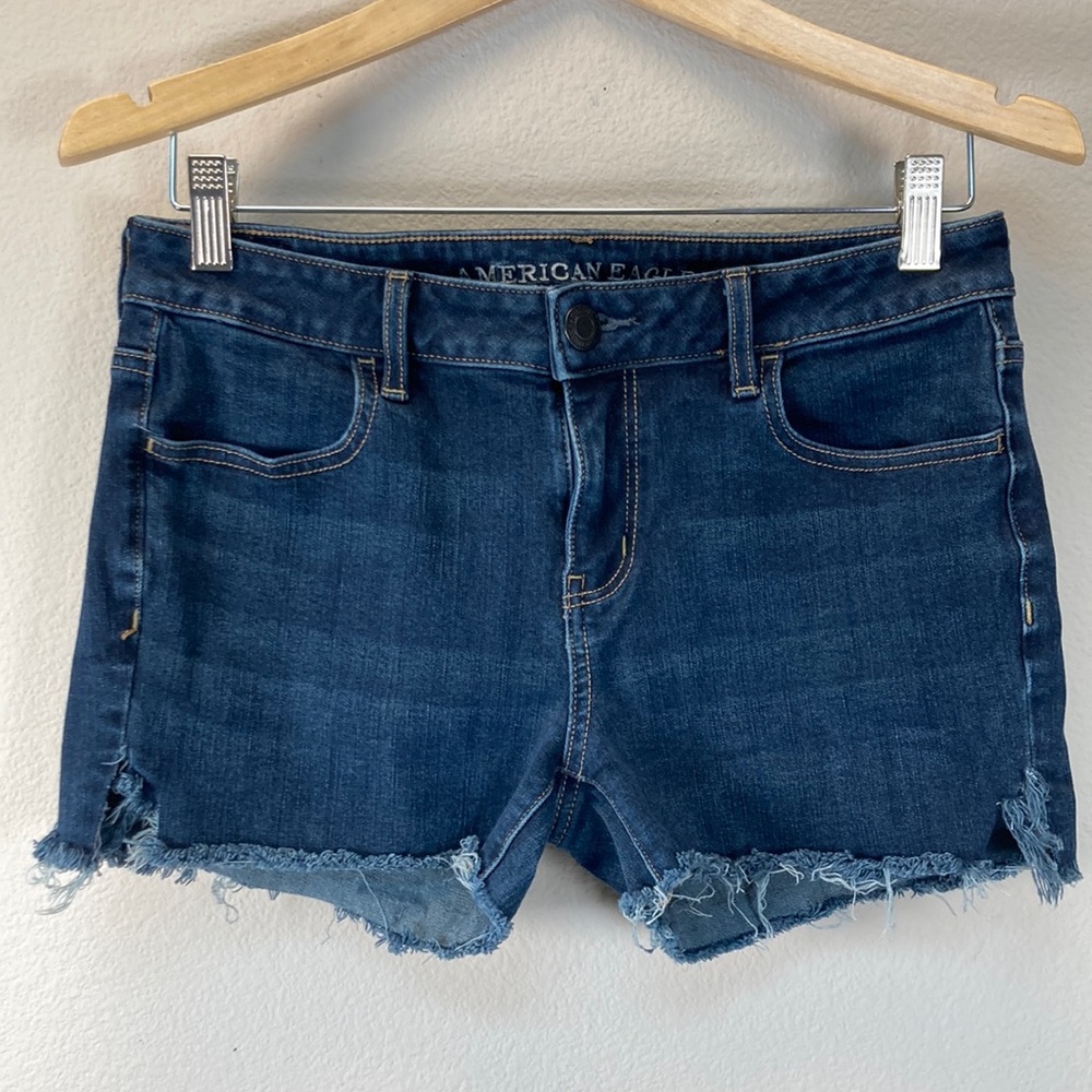 American Eagle Jegging Cut-off Stretch Shortie Denim Shorts, Sz 10